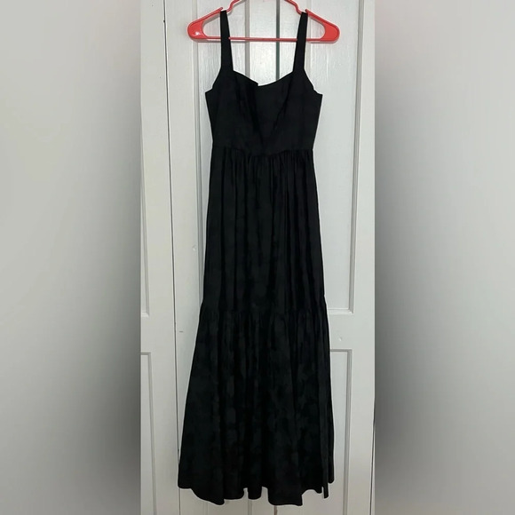 MICHELLE SMITH x Saks Eva Tiered Maxi Dress in black - Picture 4 of 8